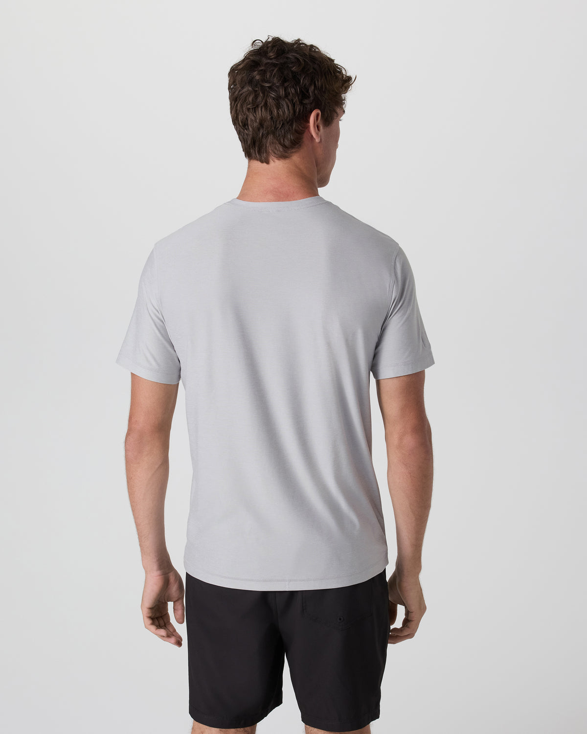Strato Tech Tee Platinum White Tech Workout Shirt - Vuori Clothing
