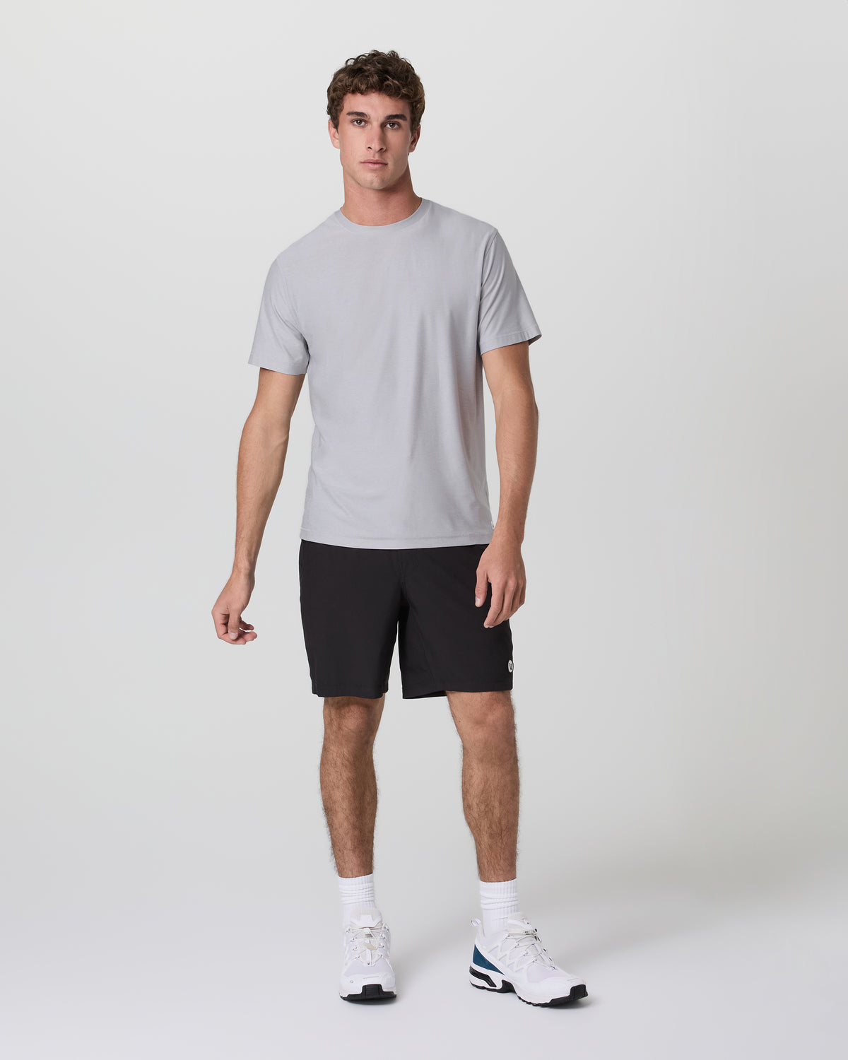 Strato Tech Tee Platinum White Tech Workout Shirt - Vuori Clothing