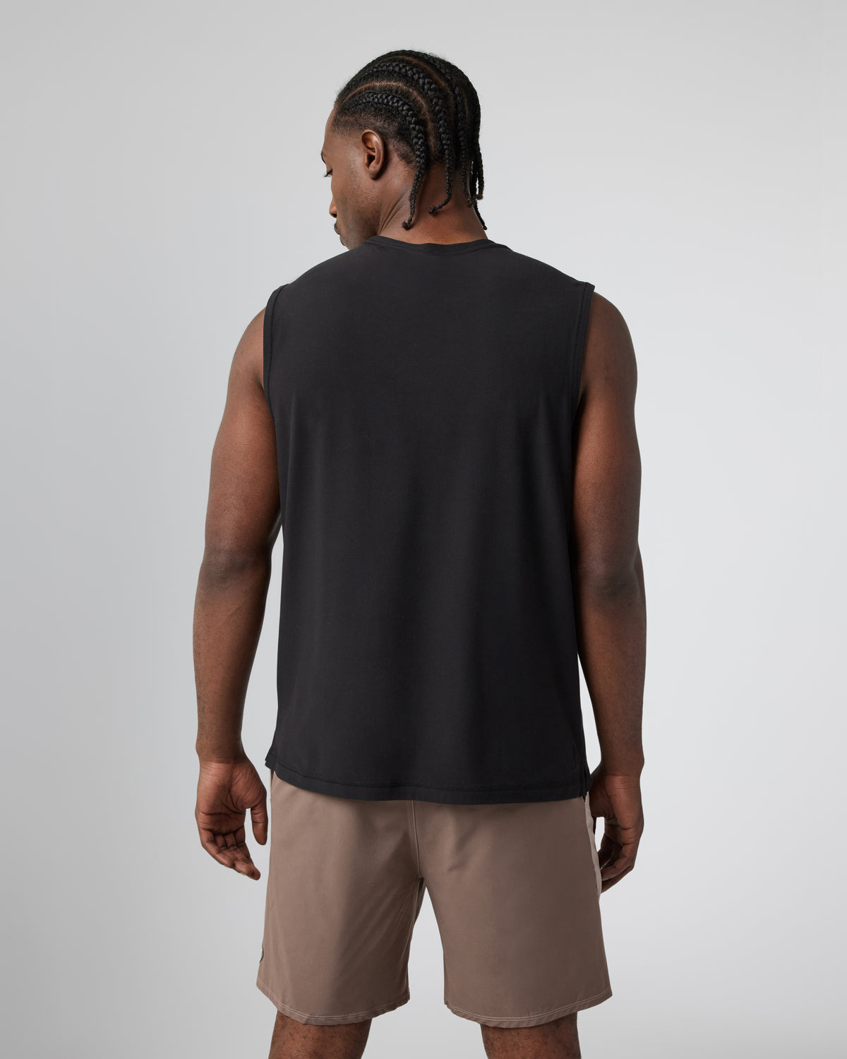 Strato Muscle Tee Men's Black Muscle Shirt - Vuori Clothing