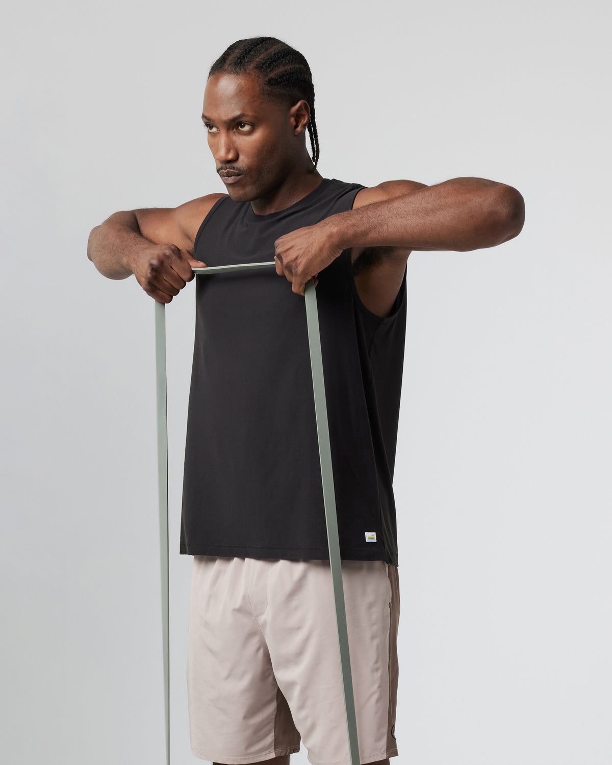 Strato Muscle Tee Men's Black Muscle Shirt - Vuori Clothing