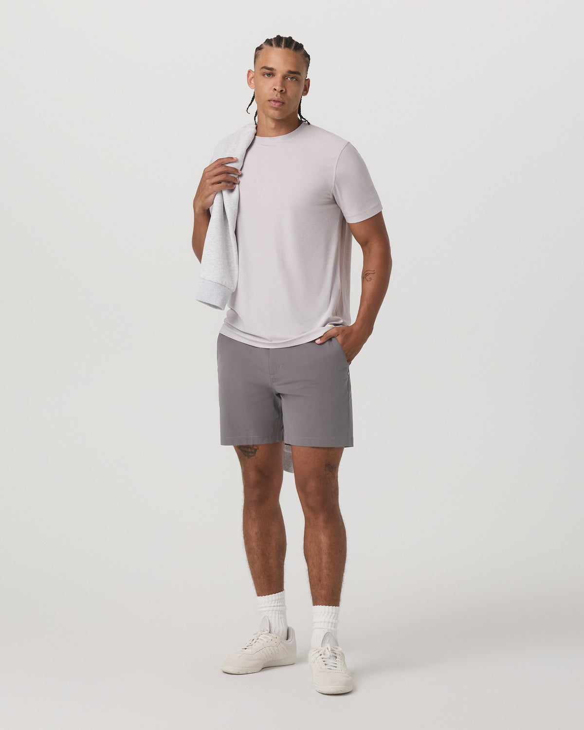 Strato Tech Tee Men's Thistle Heather Performance Shirt - Vuori Clothing