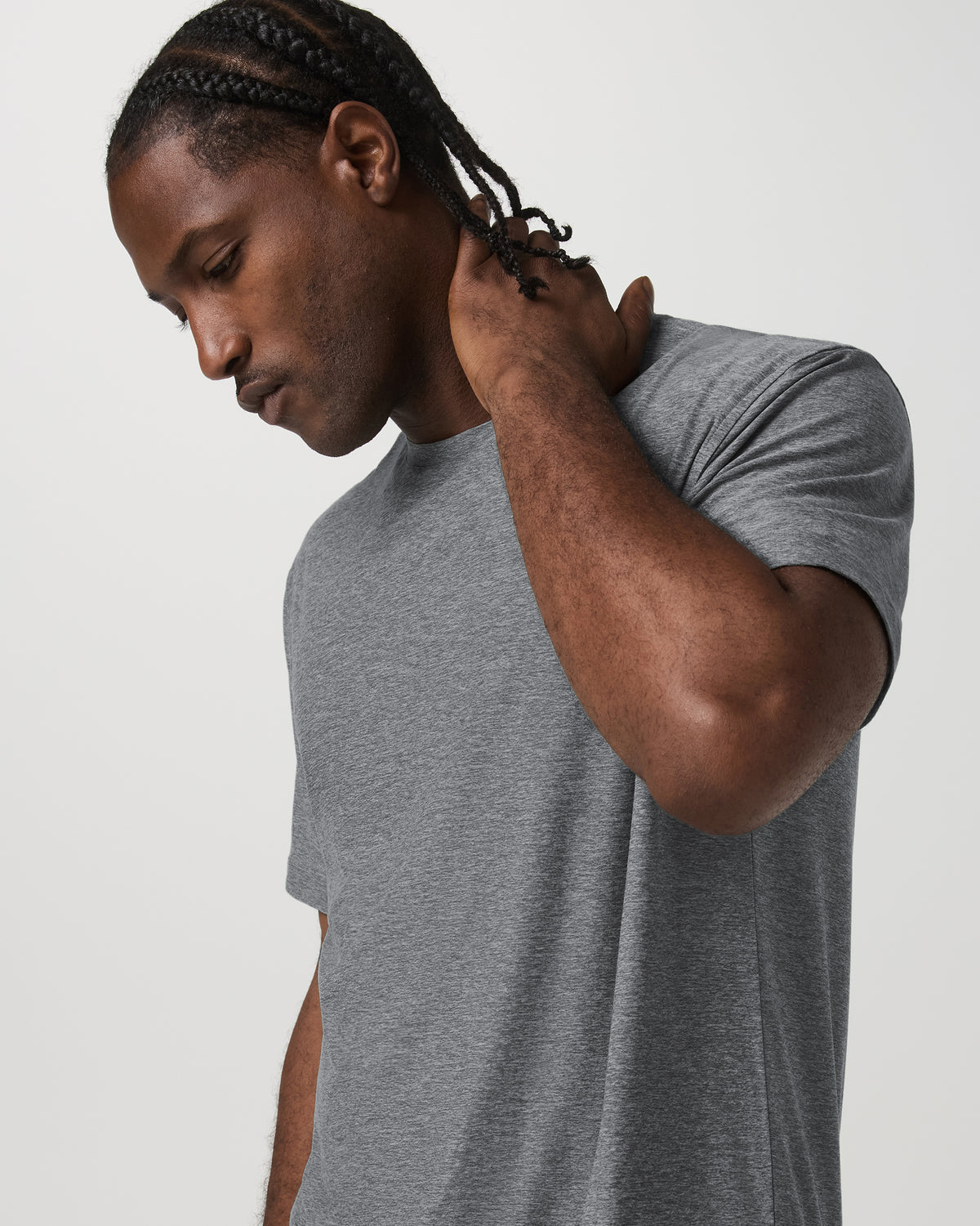 Short Sleeve Strato Tech Tee - Relaxed Fit Heather Grey - Vuori Clothing