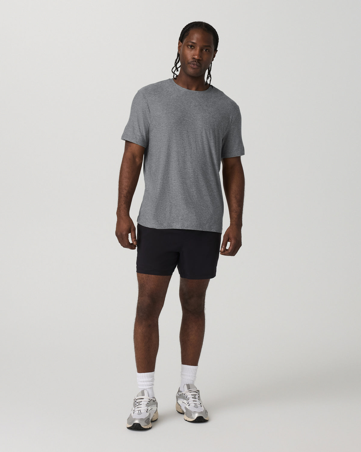 Short Sleeve Strato Tech Tee - Relaxed Fit Heather Grey - Vuori Clothing