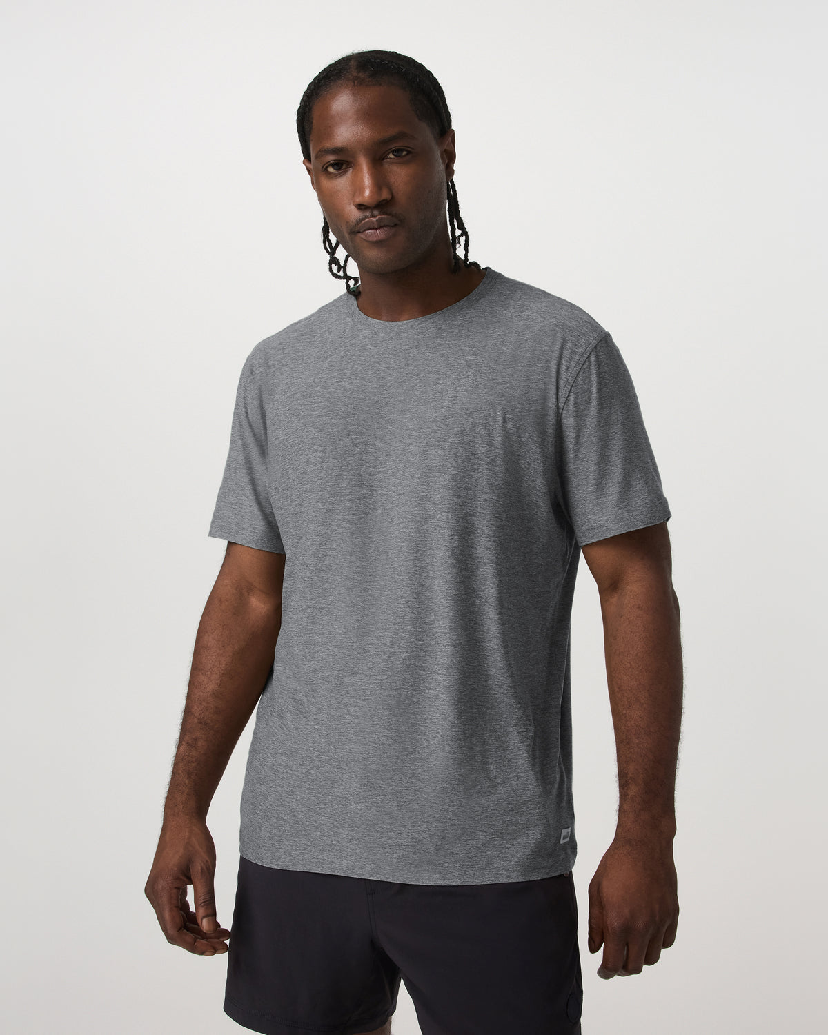 Short Sleeve Strato Tech Tee - Relaxed Fit Heather Grey - Vuori Clothing