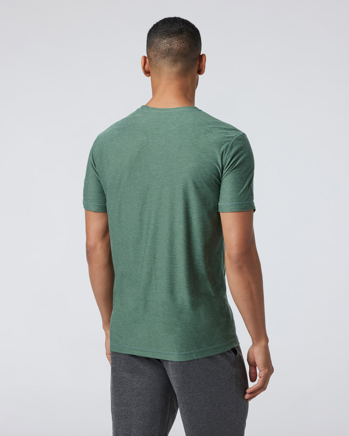Strato Tech Tee Men's Sea Pine Heather Workout Shirt - Vuori Clothing