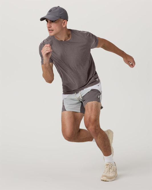 Strato Tech Tee Men's Huckleberry Heather T-Shirt - Vuori Clothing