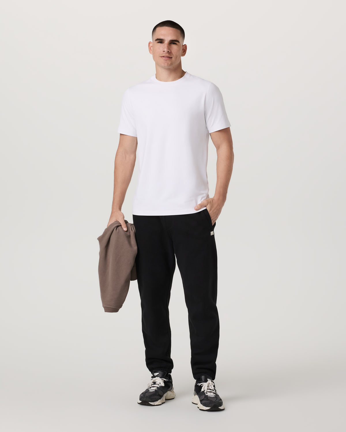 Men's Short Sleeve Ponto Performance Tee White - Vuori Clothing