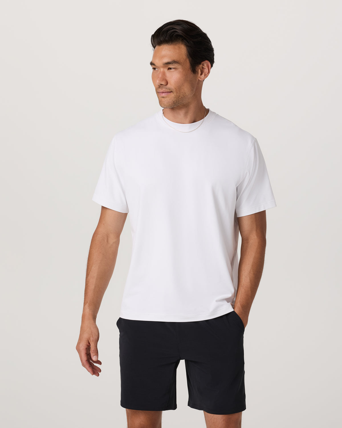 Men's Short Sleeve Ponto Tee - Relaxed White - Vuori Clothing