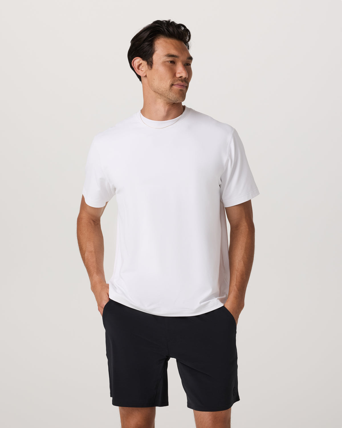 Men's Short Sleeve Ponto Tee - Relaxed White - Vuori Clothing