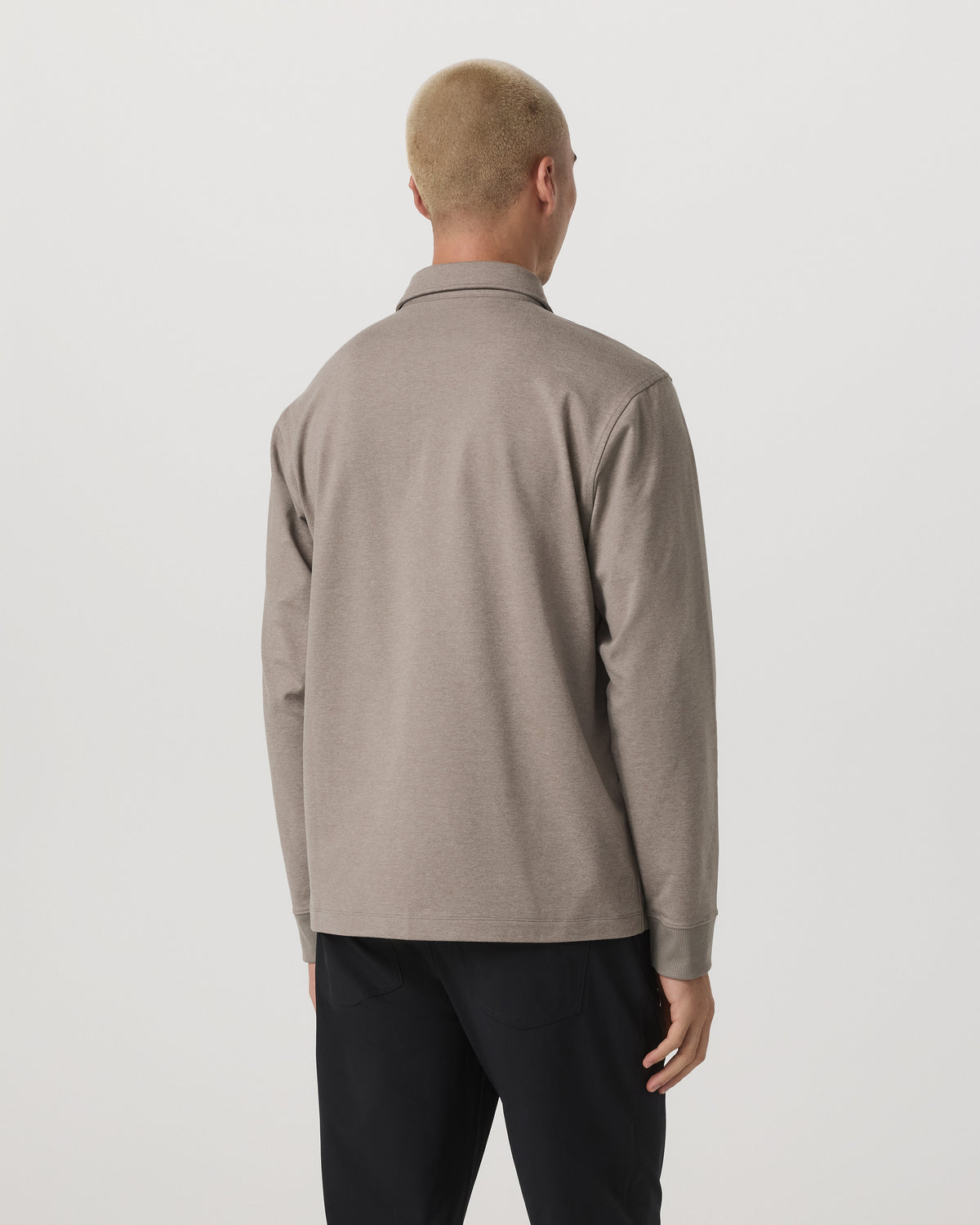 Men's Long Sleeve Coronado Rugby Walnut Heather - Vuori Clothing