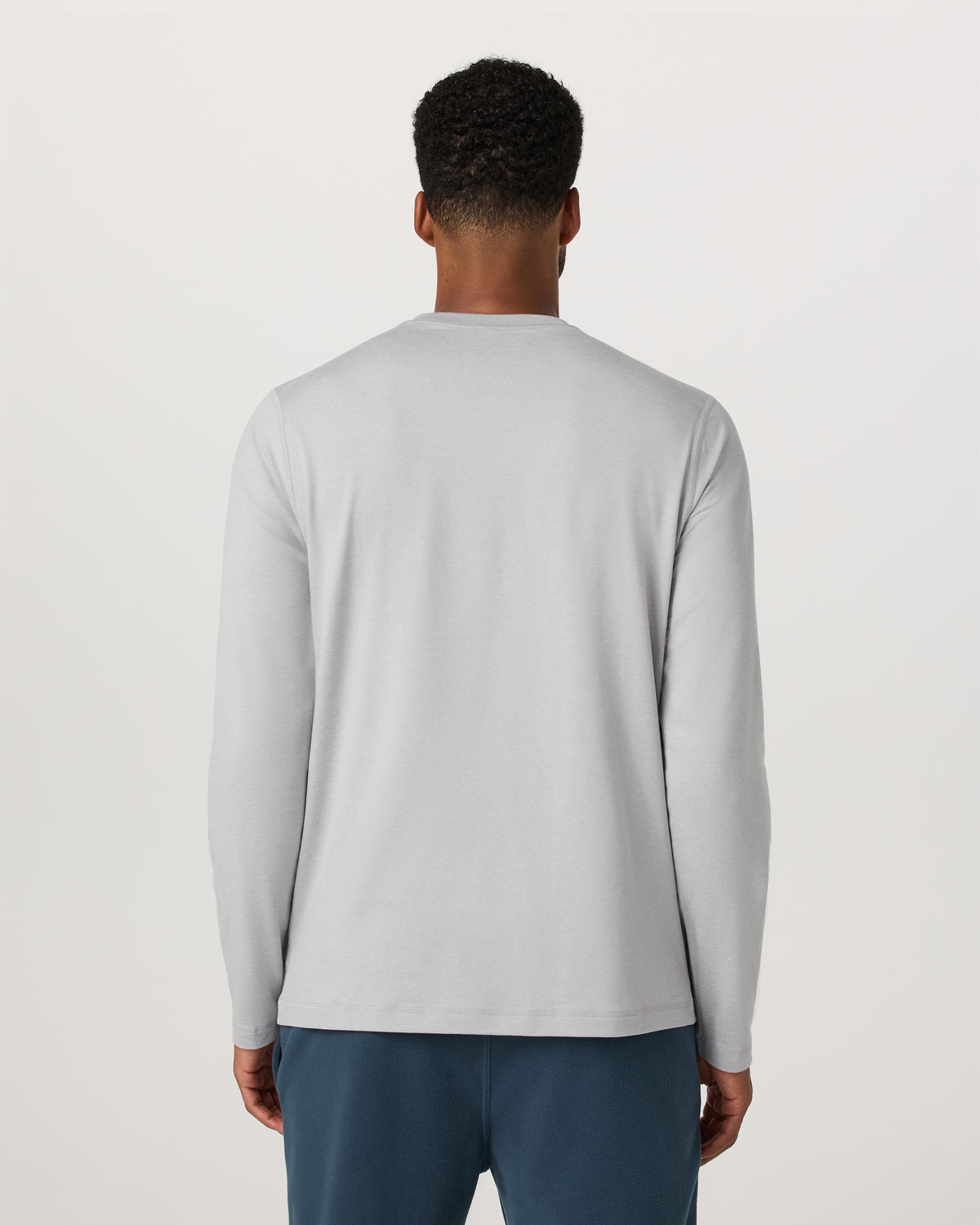 Long Sleeve Ponto Performance Tee Frost Grey Heather - Vuori Clothing