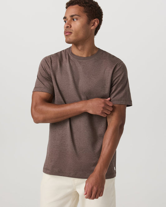 Men's Short Sleeve Ponto Performance Tee Elm Heather - Vuori Clothing
