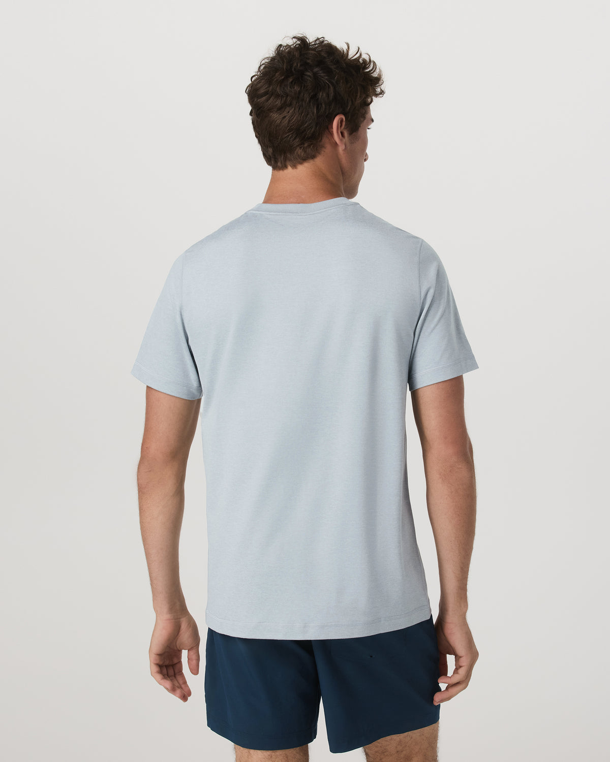 Short Sleeve Ponto Performance Tee Harbor Grey Heather - Vuori Clothing