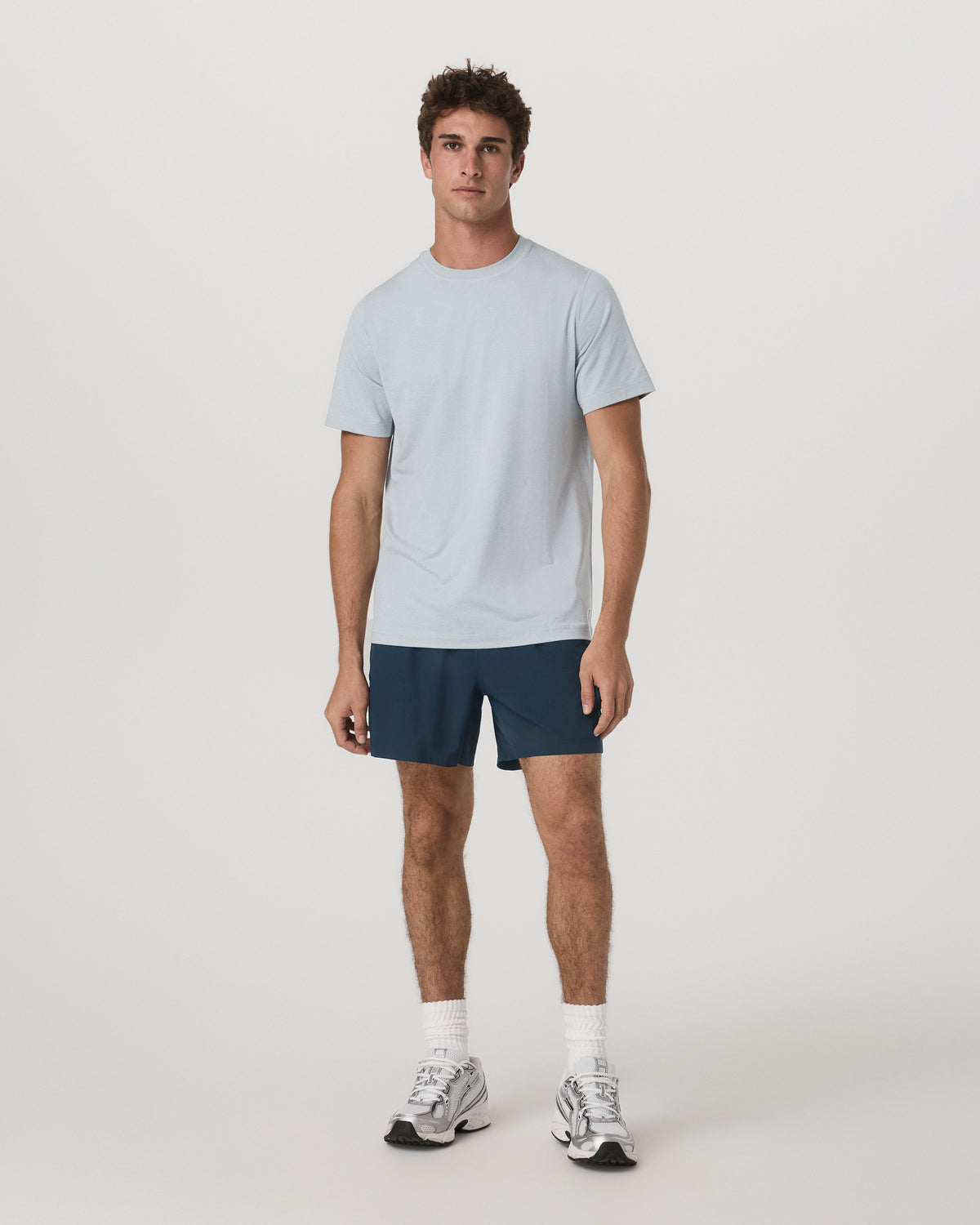 Short Sleeve Ponto Performance Tee Harbor Grey Heather - Vuori Clothing