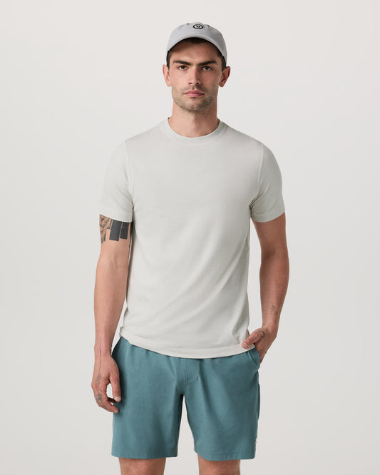 Men's Short Sleeve Ponto Performance Tee Salt Heather - Vuori Clothing
