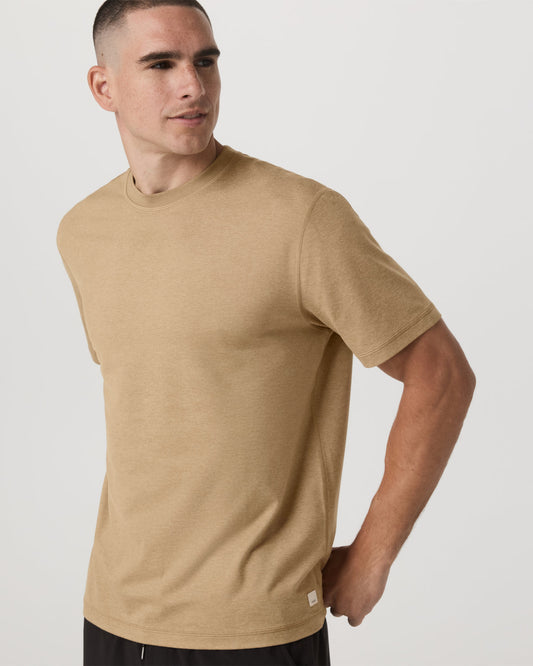 Men's Short Sleeve Ponto Tee - Relaxed Sungold Heather - Vuori Clothing