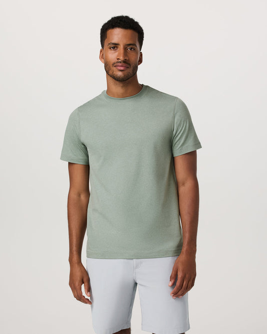 Men's Short Sleeve Ponto Performance Tee Thyme Heather - Vuori Clothing