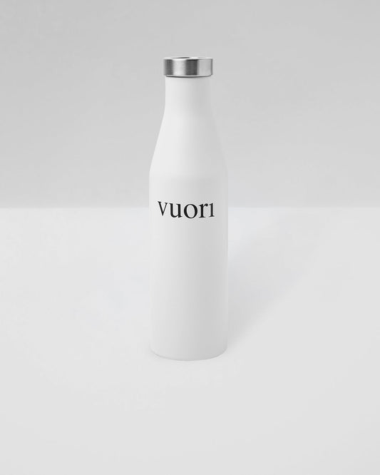 S6 Wordmark Mizu Water Bottle White Insulated Bottle - Vuori Clothing