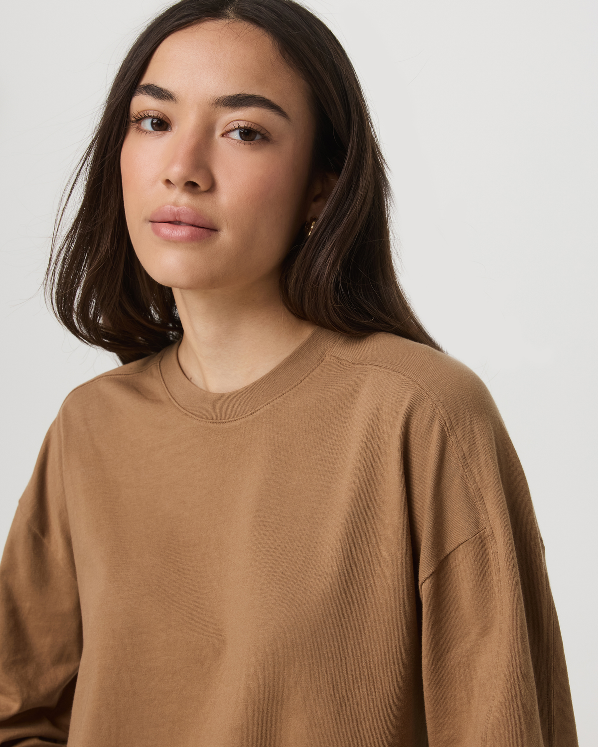 Long Sleeve Heavyweight Cotton Tee Women's Acorn Shirt - Vuori Clothing