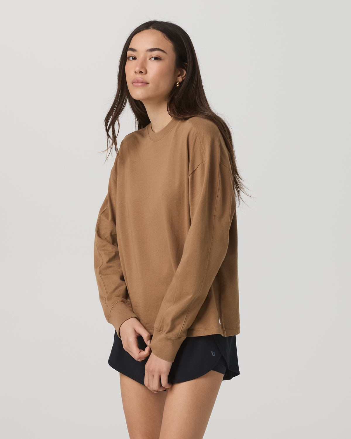 Long Sleeve Heavyweight Cotton Tee Women's Acorn Shirt - Vuori Clothing
