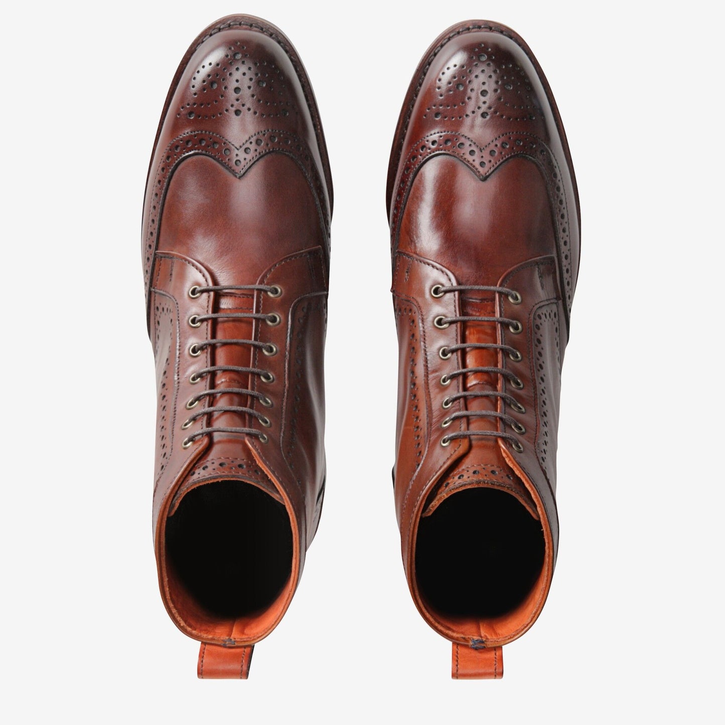 Dalton Wingtip Dress Boots - Dark Chili
