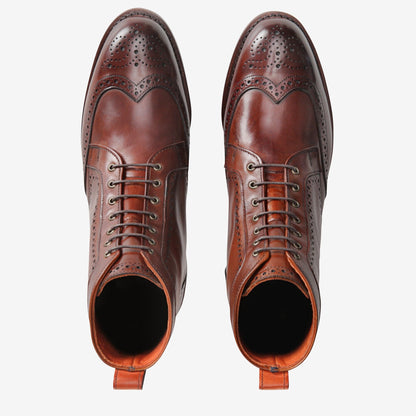 Dalton Wingtip Dress Boots - Dark Chili