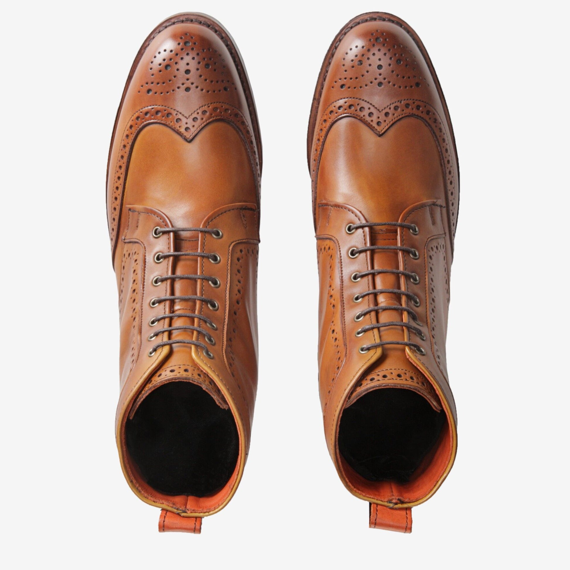 Dalton Wingtip Dress Boots - Walnut
