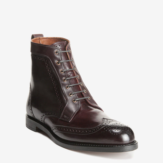 Dalton Shell Cordovan Dress Boots - Burgundy