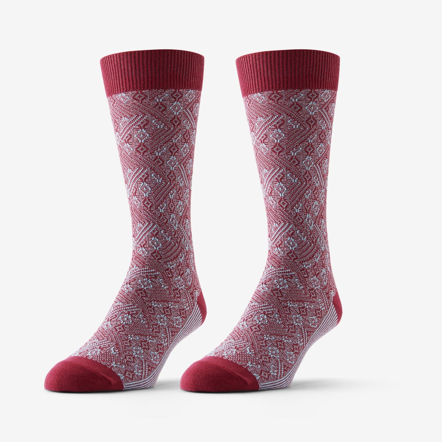 Baxter Sock by Ace & Everett - Merlot/Lake Blue