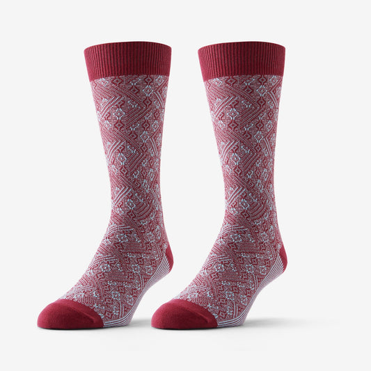 Baxter Sock by Ace & Everett - Merlot/Lake Blue