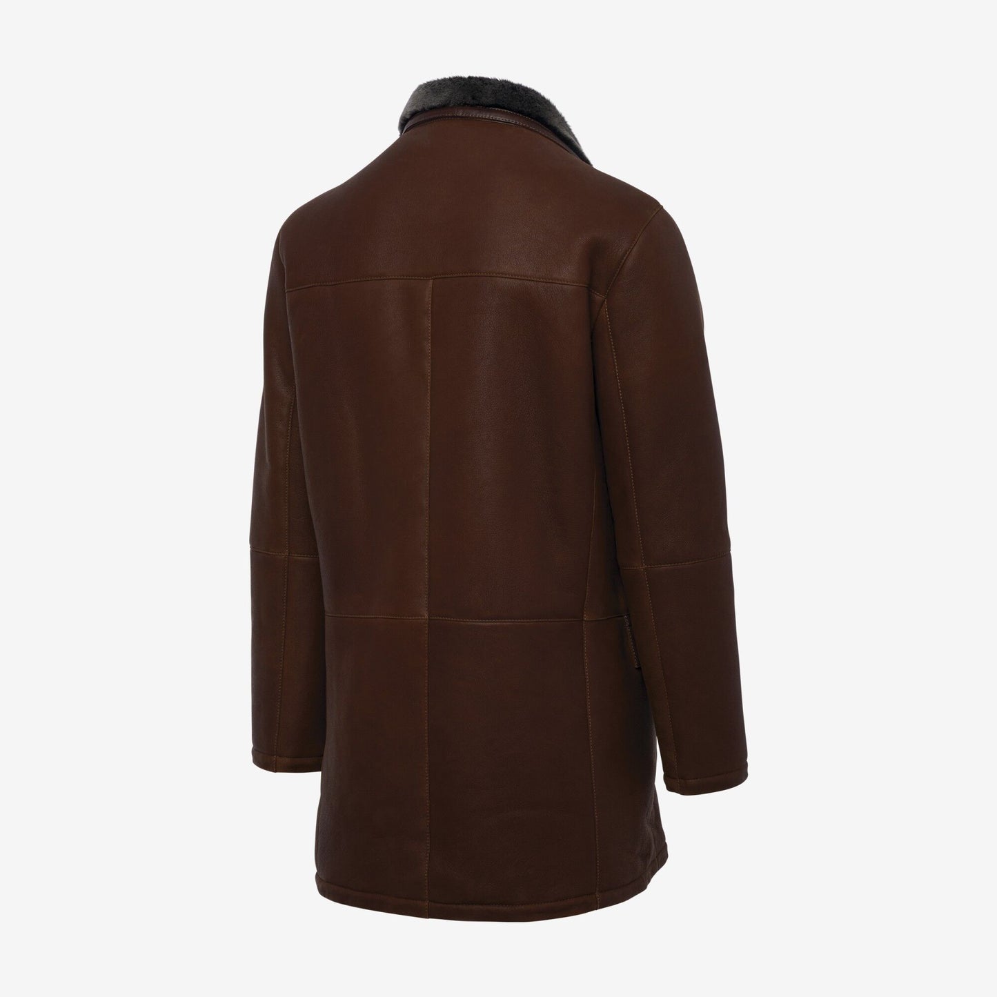 Silky Shearling Jacket - Cognac