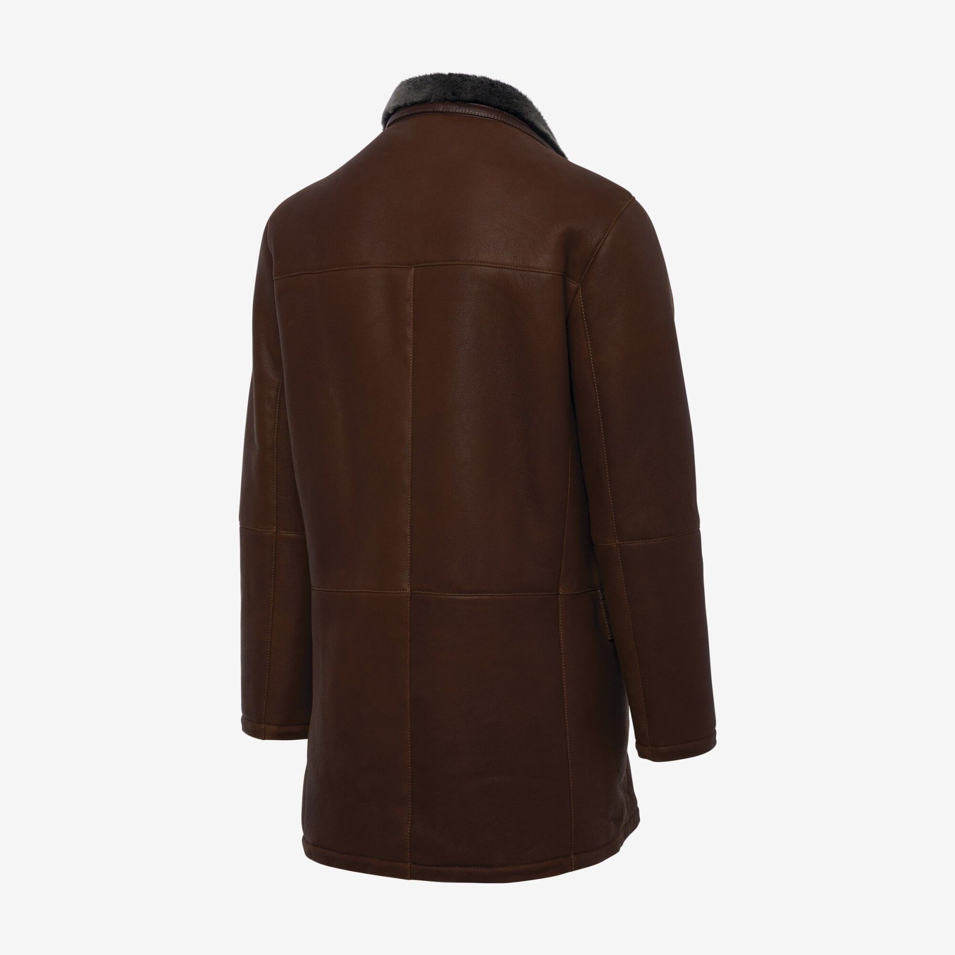 Silky Shearling Jacket - Cognac
