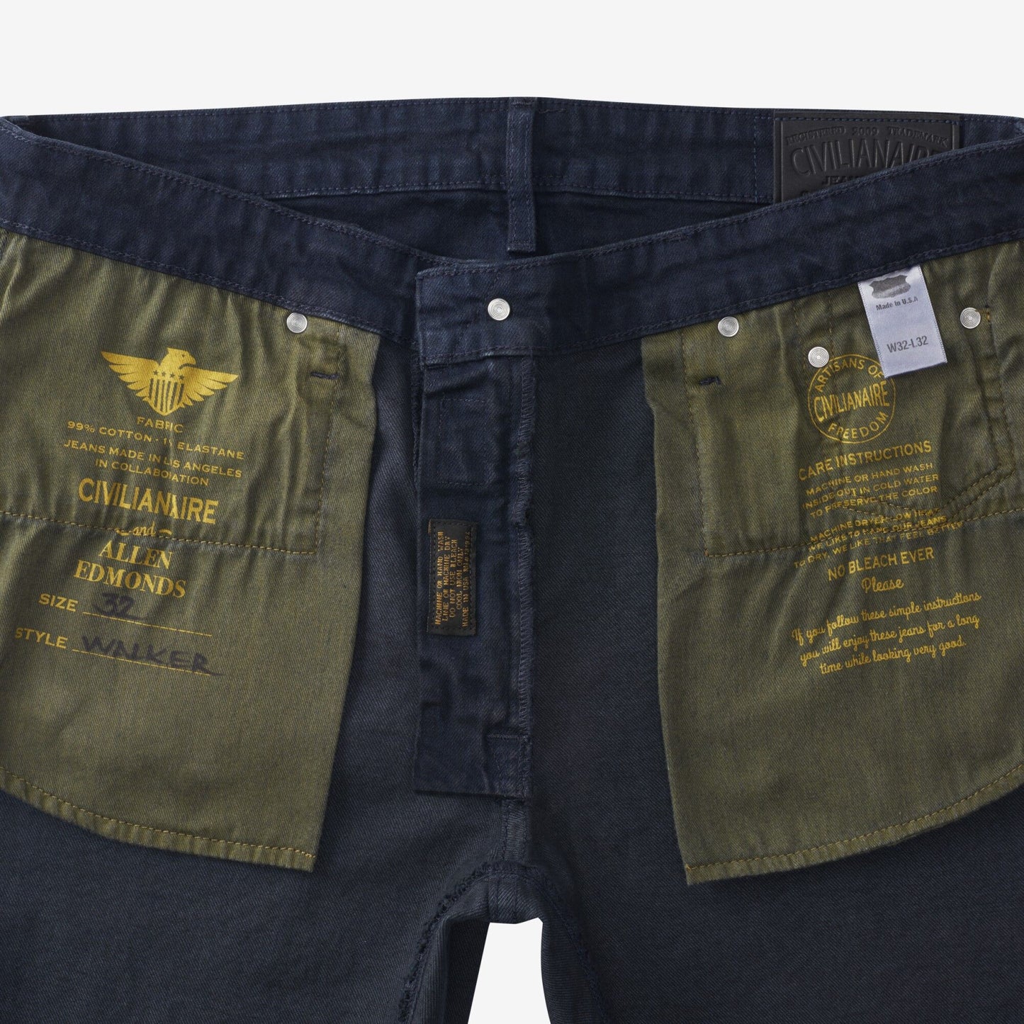 Walker Slim Straight Leg Jean in Overdye Navy by Civilianaire - Overdye Navy