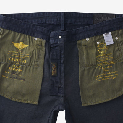 Walker Slim Straight Leg Jean in Overdye Navy by Civilianaire - Overdye Navy