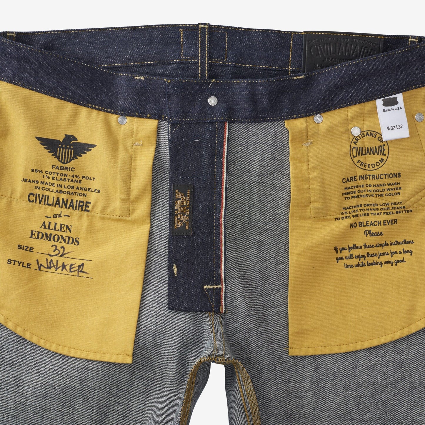 Walker Slim Straight Leg Jean in Raw Selvage by Civilianaire - Raw Selvage