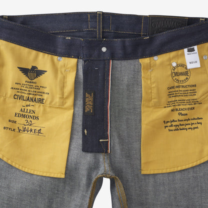 Walker Slim Straight Leg Jean in Raw Selvage by Civilianaire - Raw Selvage