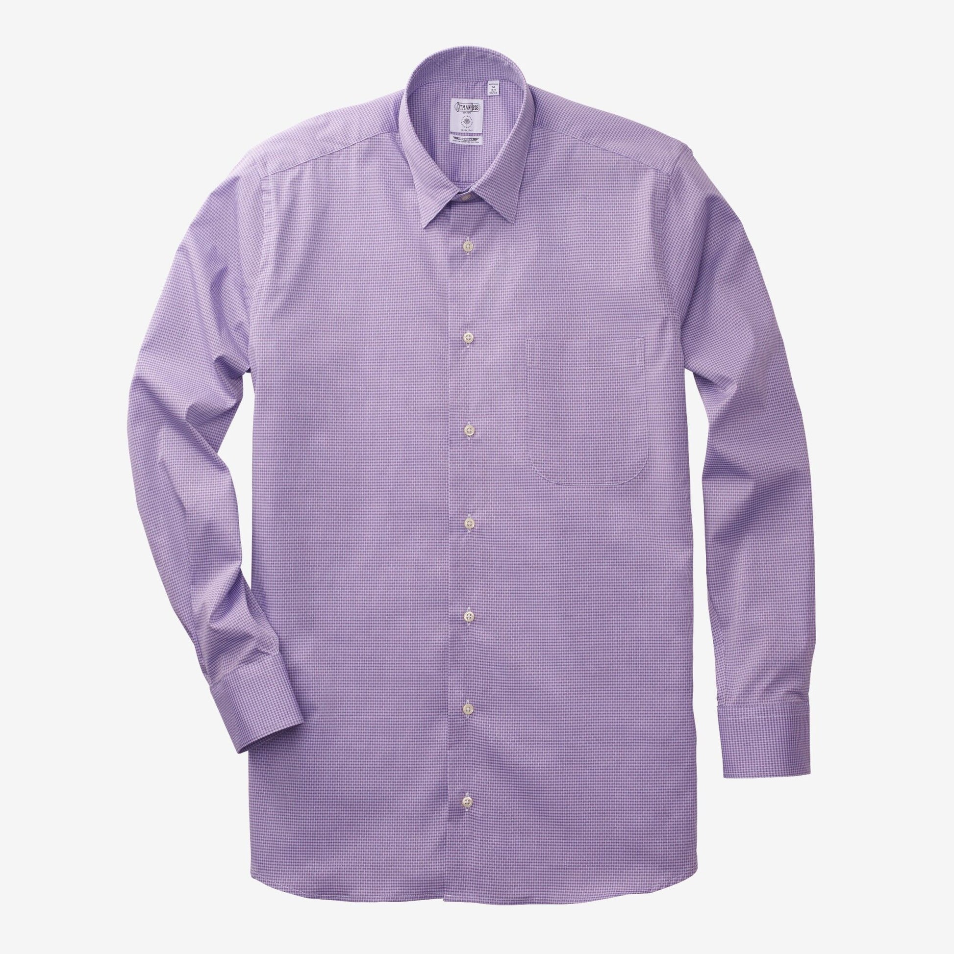 Yarn Dye Check Sport Shirt by Gitman Brothers - Lavender