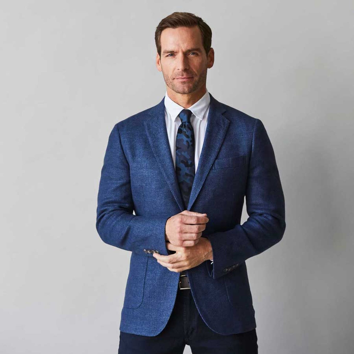 Harrison Twill Sport Coat by Southwick - Indigo Denim