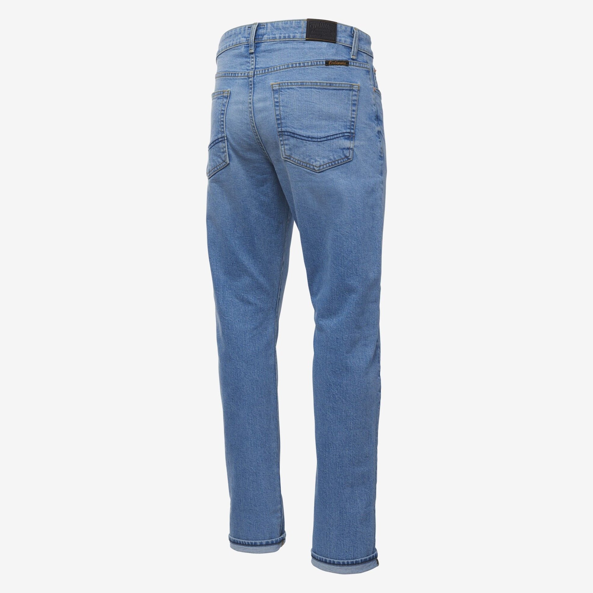 Walker Slim Straight Leg Jean in Light Vintage Wash by Civilianaire - Blue