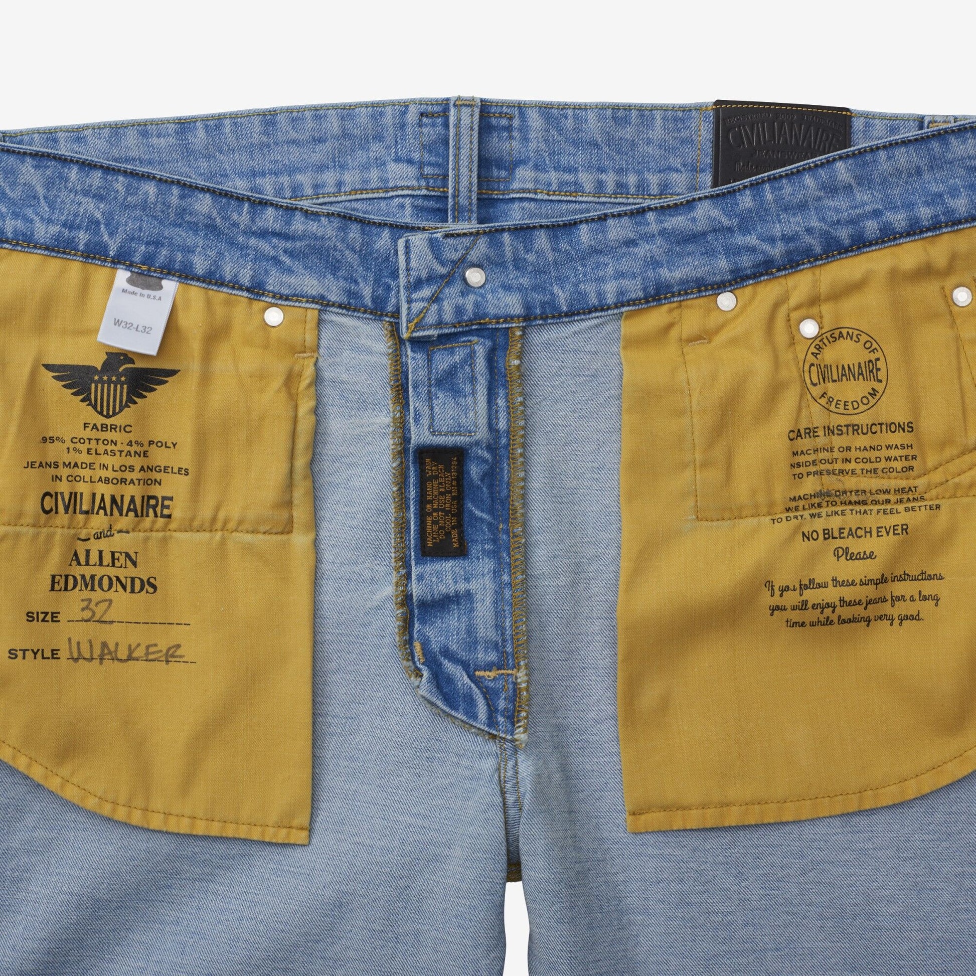 Walker Slim Straight Leg Jean in Light Vintage Wash by Civilianaire - Blue
