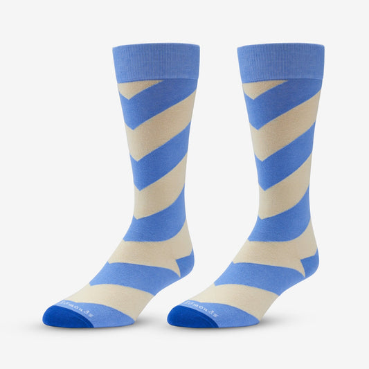 Diagonal Stripe Sock - Blue/Yellow