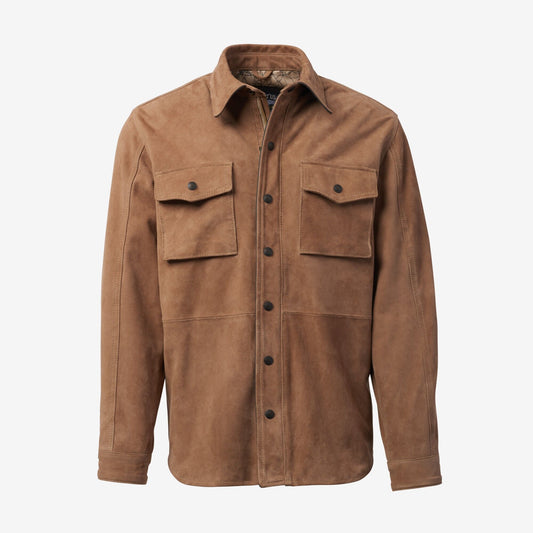 Maxwell Suede Work Shirt by Cockpit USA - Tan