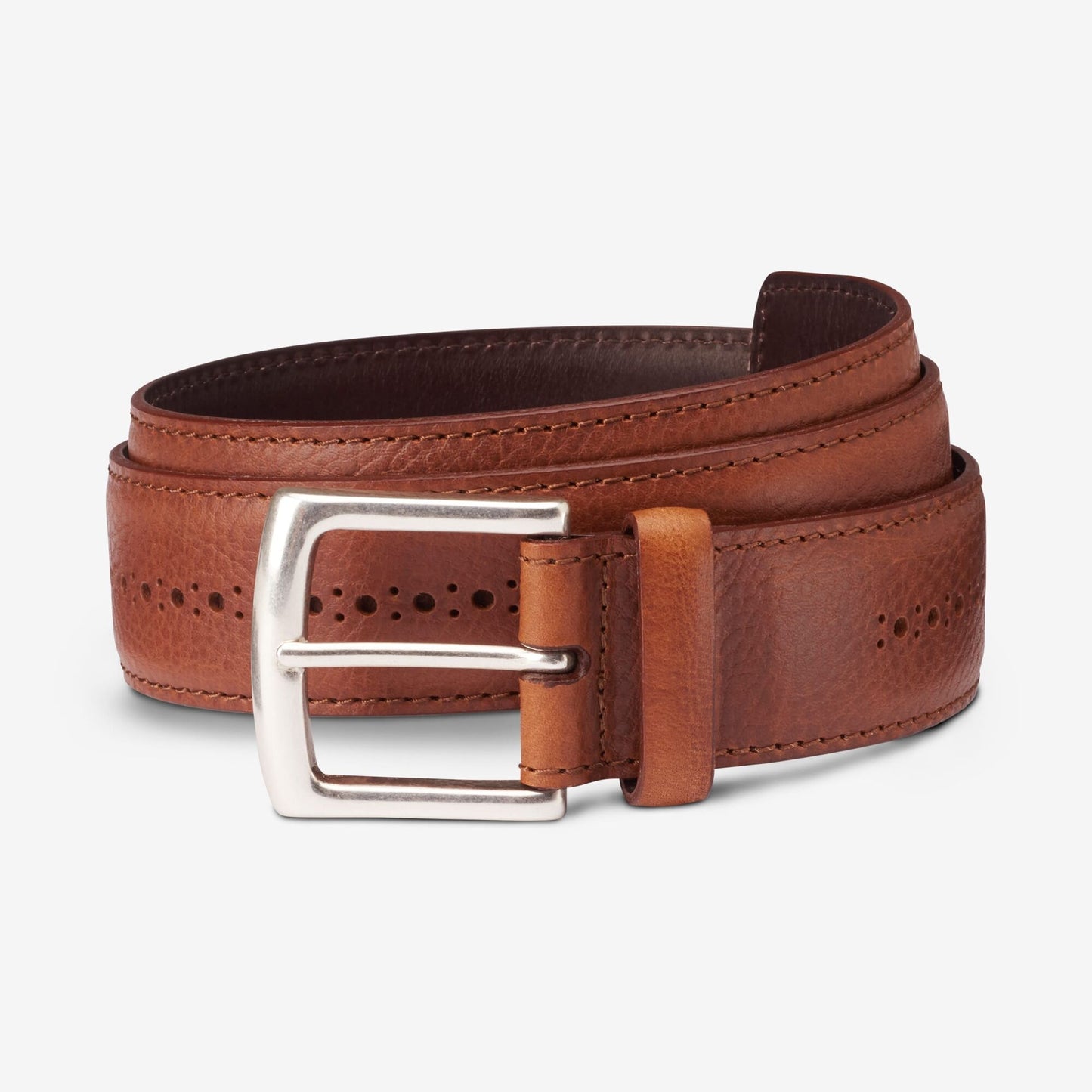 Brogue Street Belt - Cognac