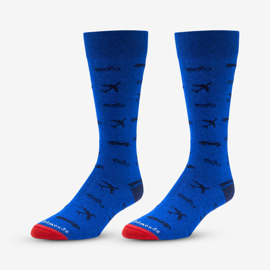 Transportation Sock - Blue