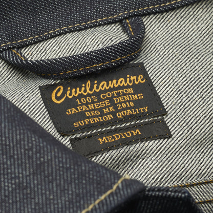 Raw Denim Jacket by Civilianaire - Indigo Denim