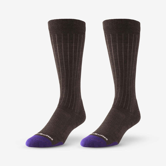 Mid-Calf Merino Cool™ Dress Socks - Brown