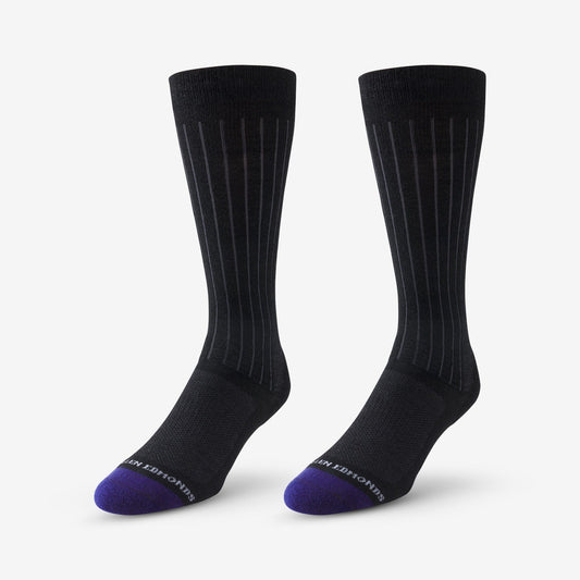 Mid-Calf Cotton Air™ Dress Socks - Black