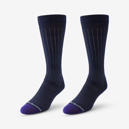 Mid-Calf Cotton Air™ Dress Socks - Navy