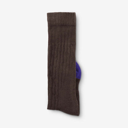 Mid-Calf Cotton Air™ Dress Socks - Brown