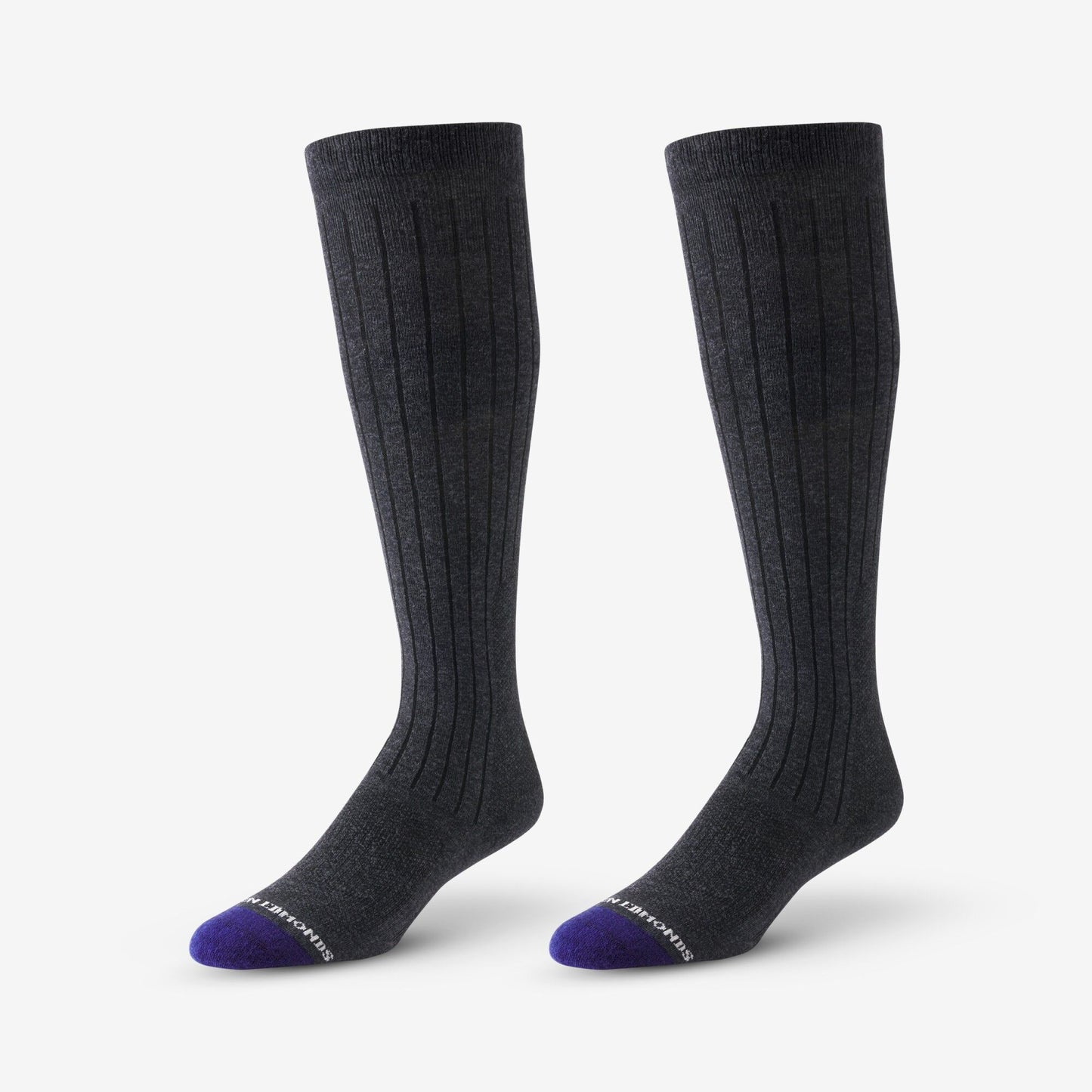 Over-the-Calf Cotton Air™ Dress Socks - Charcoal